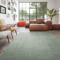 Outlet Tapis FEEL coloris vert de gris 200 x 290 cm - 4MURS Tapis