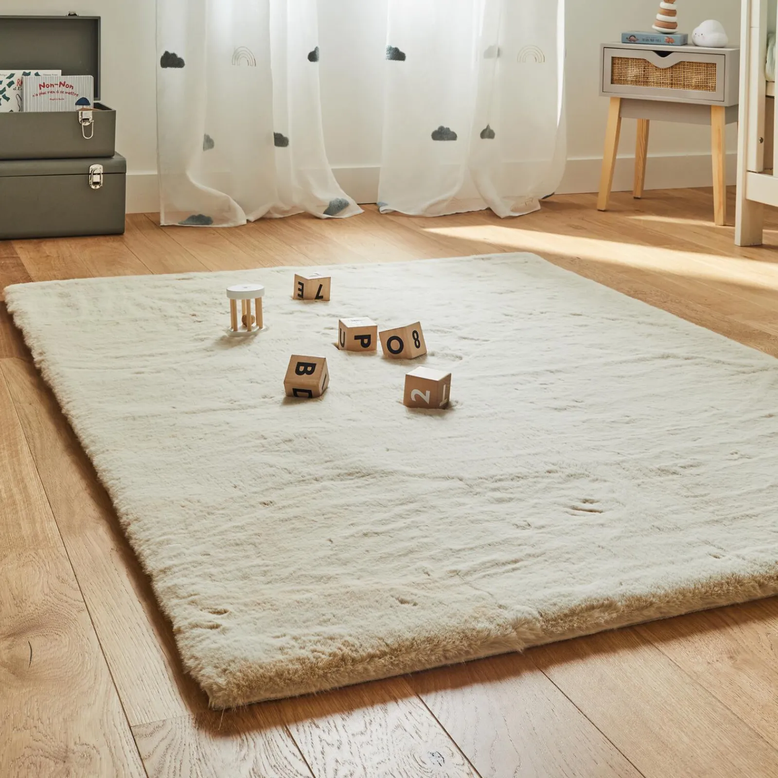 Fashion Tapis JAMORA coloris écru 120 x 160 cm - 4MURS Enfant Textile De Maison Enfant|Tapis