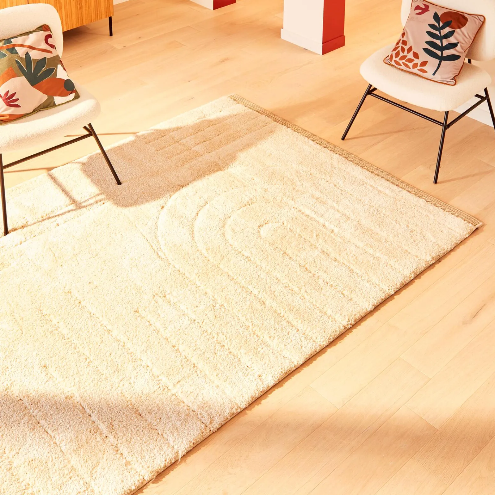 Hot Tapis MANSOUR coloris blanc 160 x 230 cm - 4MURS Tapis