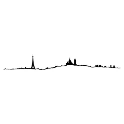 Online The Line Déco murale métal PARIS XL coloris noir - 4MURS Objets Muraux
