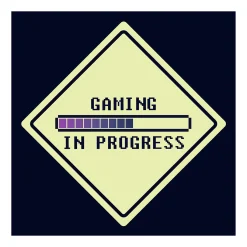 Outlet Toile imprimée phosphorescente GAMING IN PROGRESS 40 x 40 cm - Tableaux Et Affiches