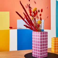 Discount Vase CUBO coloris Orange/Rose - 4MURS Objets Déco