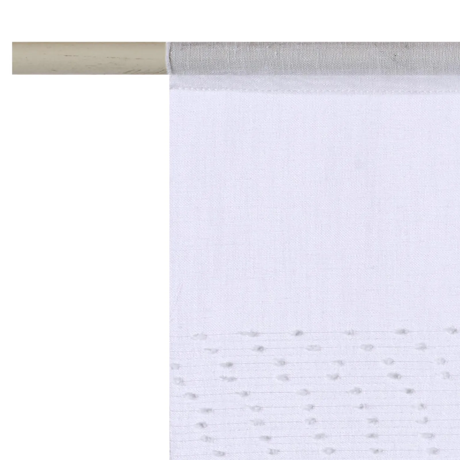 Fashion Vitrage FLOCON coloris blanc 45 x 130 cm - 4MURS Voilages, Vitrages, Stores Et Accessoires|Rideaux