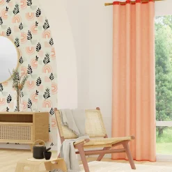 Outlet Voilage AIA coloris corail 140 x 240 cm - 4MURS Voilages, Vitrages, Stores Et Accessoires|Rideaux