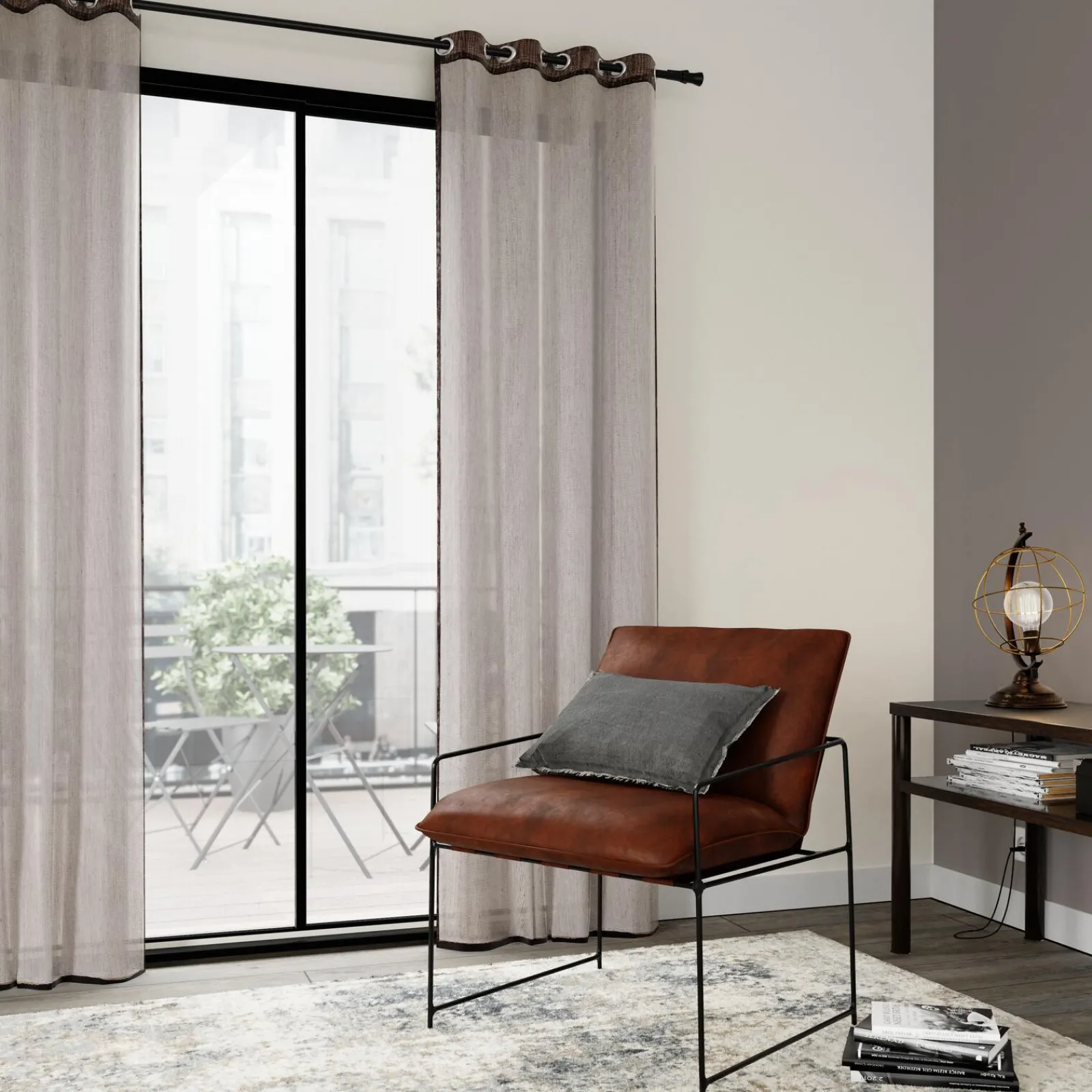 Sale Voilage BLEKER coloris cuivre 140 x 240 cm - 4MURS Voilages, Vitrages, Stores Et Accessoires|Rideaux