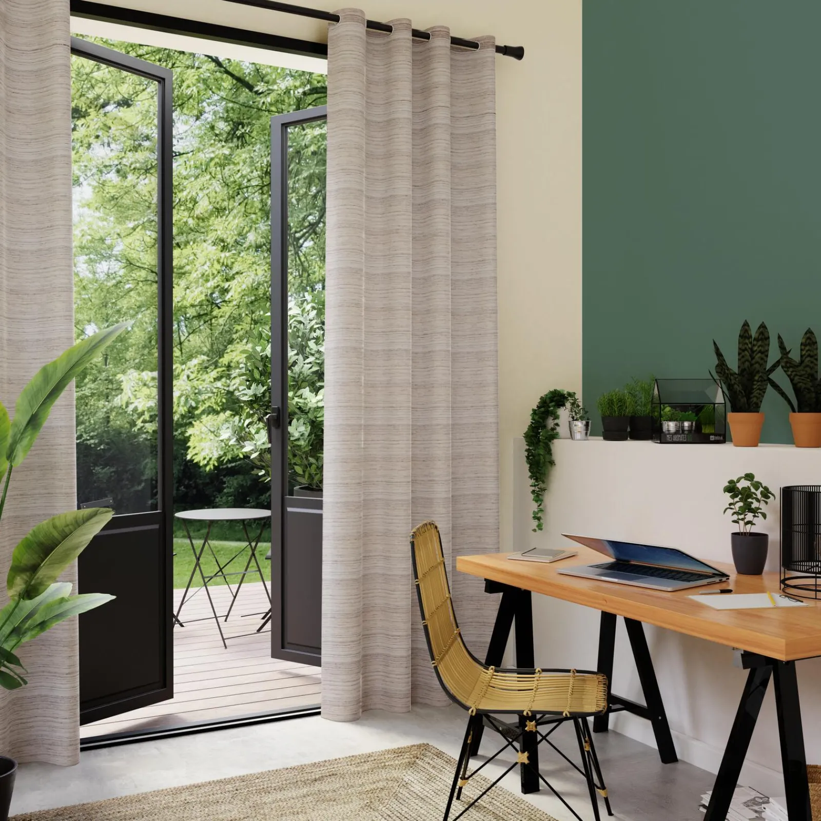 Sale Voilage BOHOU coloris naturel 140 x 240 cm - 4MURS Voilages, Vitrages, Stores Et Accessoires|Rideaux