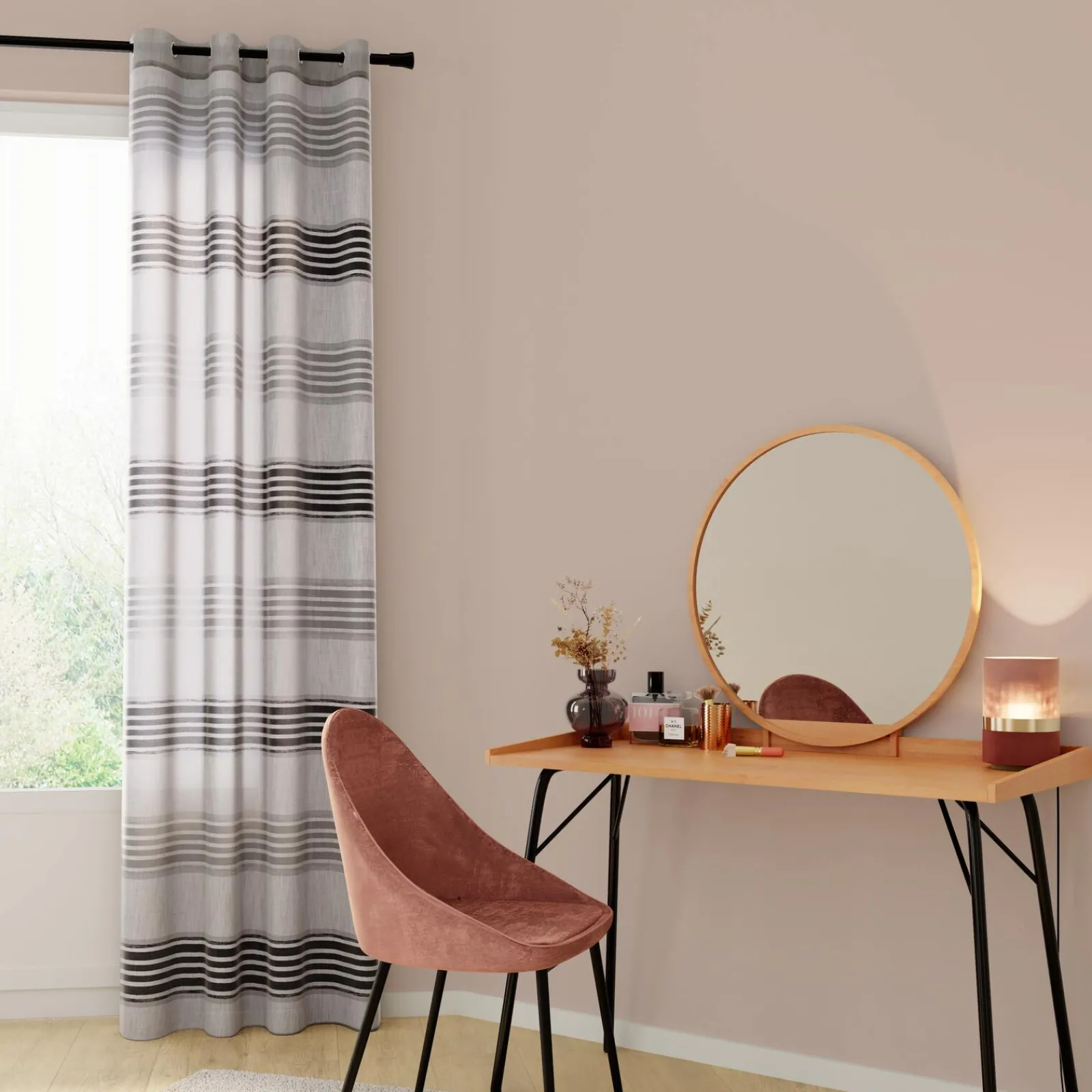 Sale Voilage BRIZA coloris gris perle 140 x 240 cm - 4MURS Voilages, Vitrages, Stores Et Accessoires|Rideaux