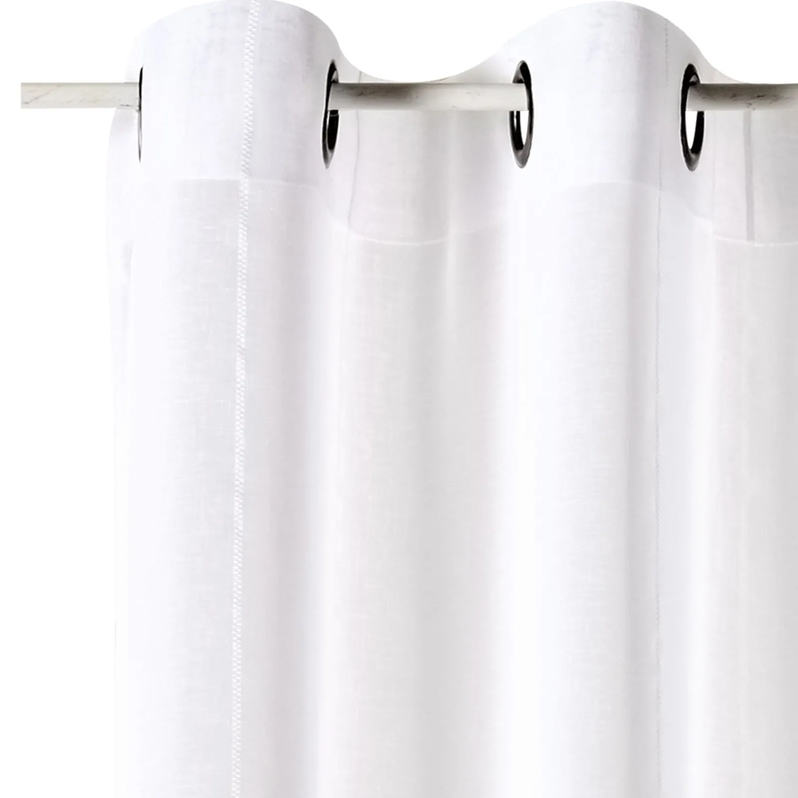 Fashion Voilage CALVI coloris blanc 240 x 260 cm - 4MURS Voilages, Vitrages, Stores Et Accessoires|Rideaux