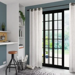 Sale Voilage CHINO coloris gris 140 x 240 cm - 4MURS Voilages, Vitrages, Stores Et Accessoires|Rideaux