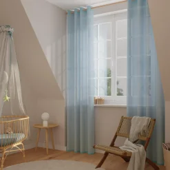 Clearance Voilage COLORS coloris bleu glacier 140 x 260 cm - 4MURS Enfant Textile De Maison Enfant|Voilages, Vitrages, Stores Et Accessoires