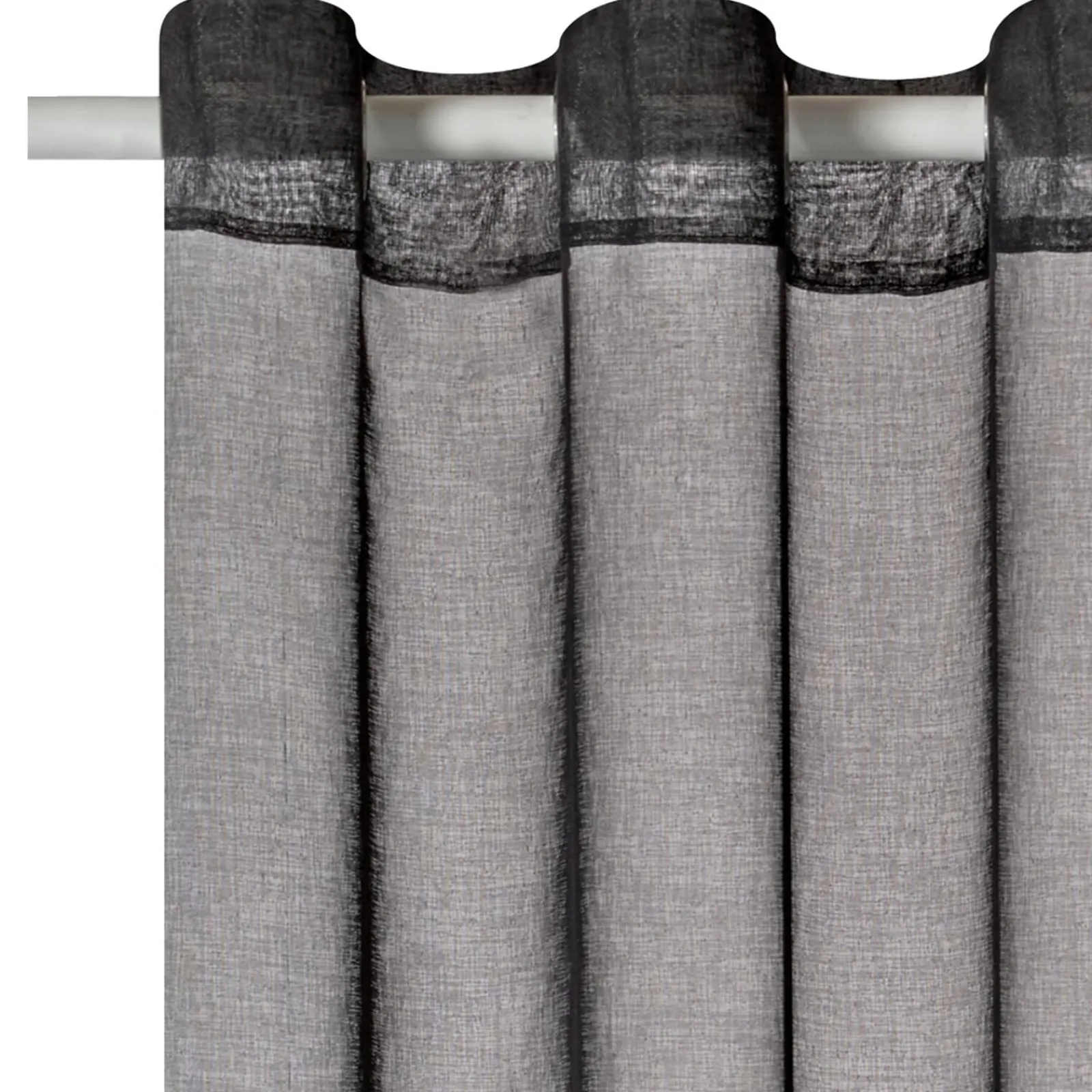 Sale Voilage COLORS coloris noir 140 x 260 cm - 4MURS Voilages, Vitrages, Stores Et Accessoires|Rideaux