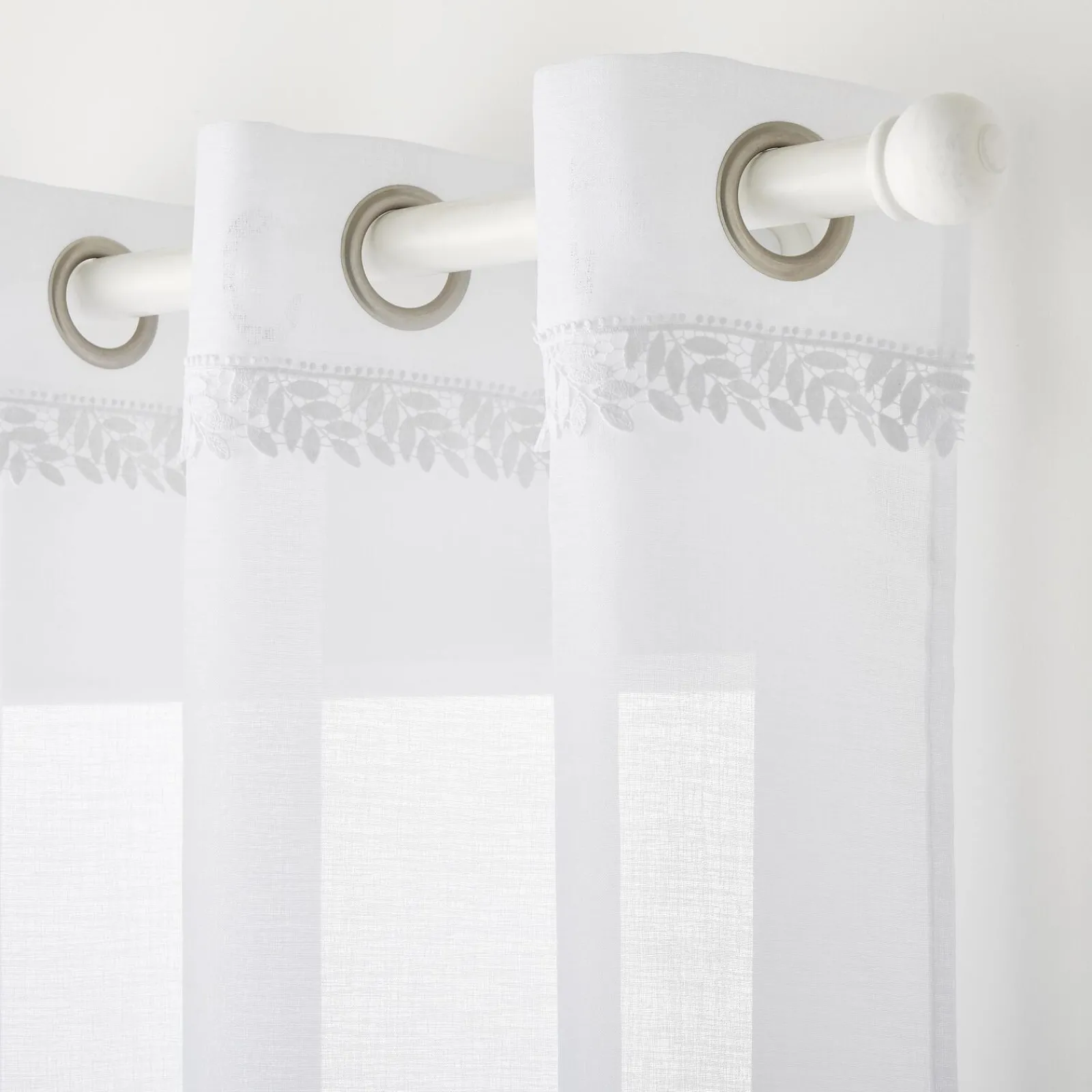 New Voilage CYBELE coloris blanc 140 x 240 cm - 4MURS Voilages, Vitrages, Stores Et Accessoires|Rideaux