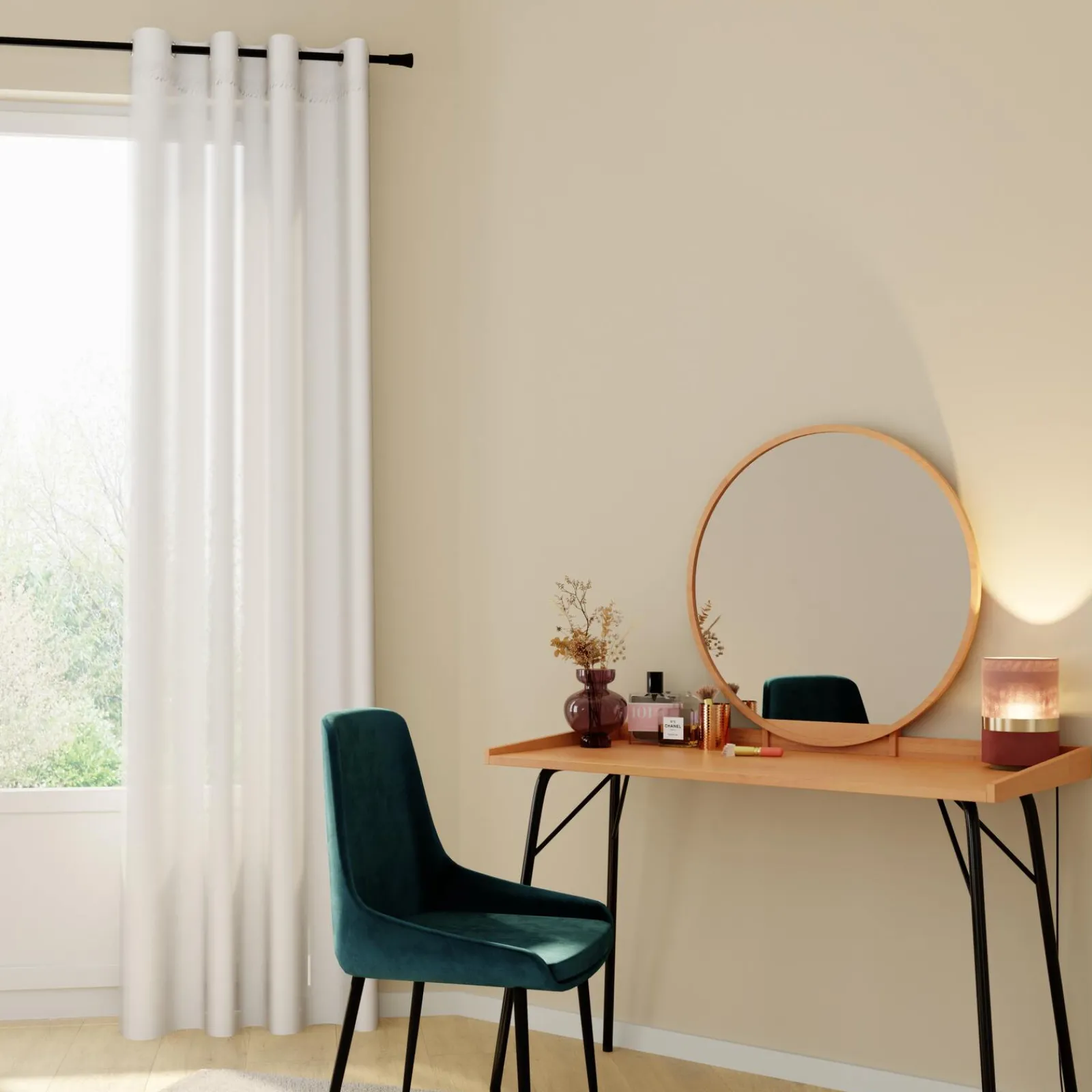 New Voilage CYBELE coloris blanc 140 x 240 cm - 4MURS Voilages, Vitrages, Stores Et Accessoires|Rideaux