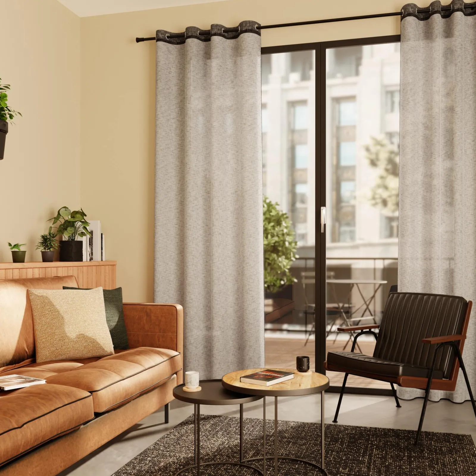 Fashion Voilage ENZOY coloris gris 140 x 240 cm - 4MURS Voilages, Vitrages, Stores Et Accessoires|Rideaux