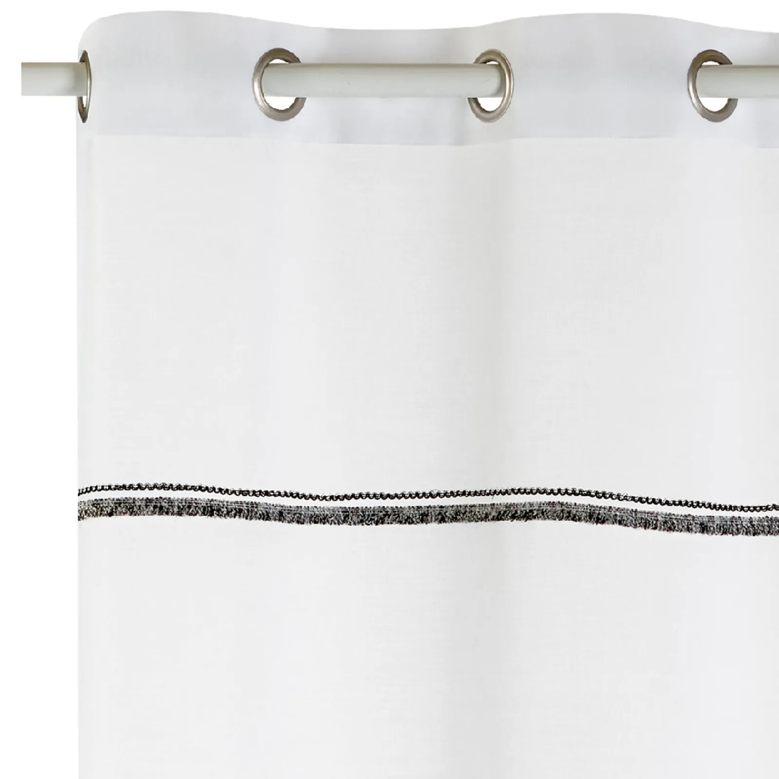Fashion Voilage FANTAISIE coloris blanc 140 x 240 cm - 4MURS Voilages, Vitrages, Stores Et Accessoires|Rideaux