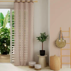 Hot Voilage GHARDAIA coloris beige rosé 140 x 240 cm - 4MURS Voilages, Vitrages, Stores Et Accessoires|Rideaux