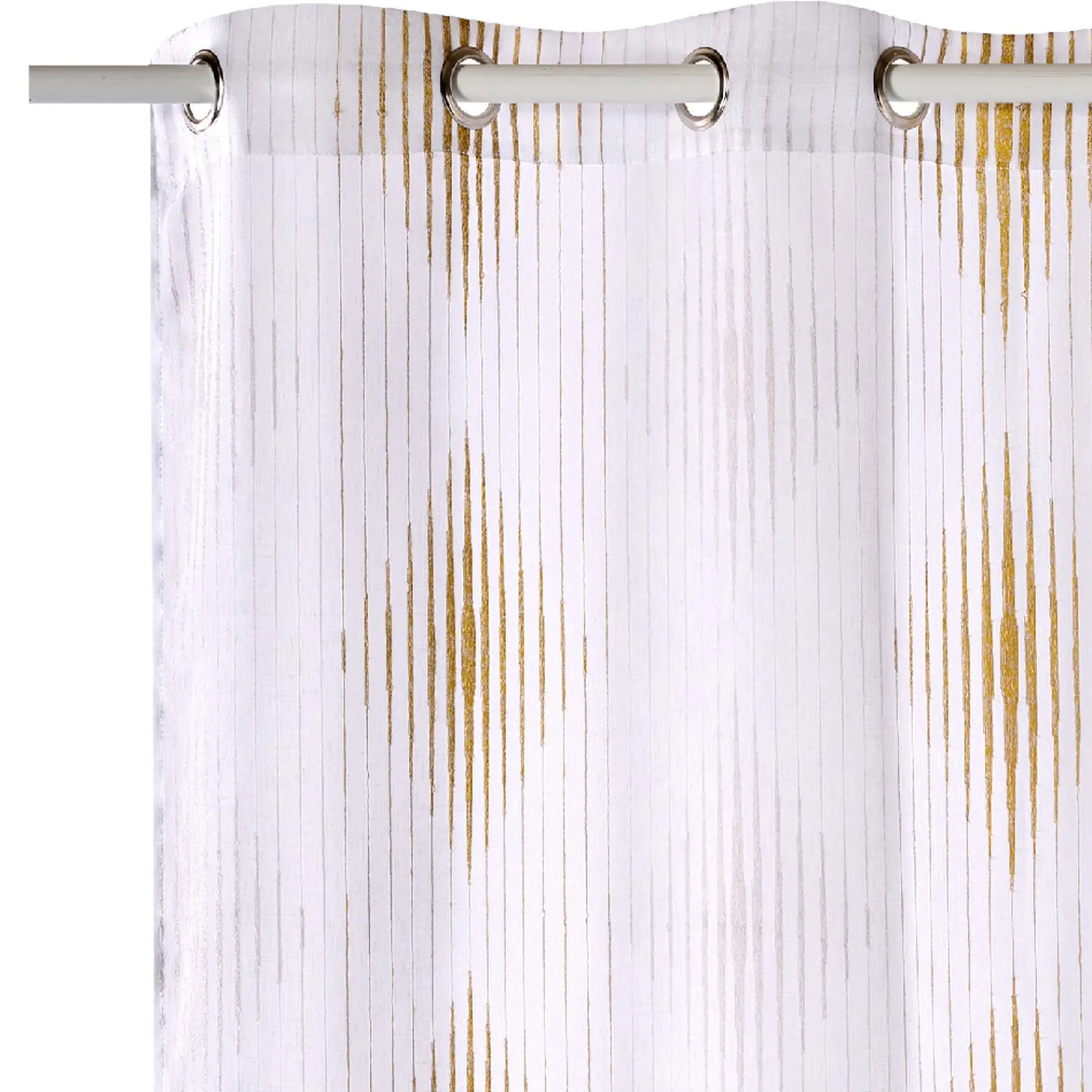 Online Voilage JIHY coloris ocre 140 x 240 cm - 4MURS Voilages, Vitrages, Stores Et Accessoires|Rideaux