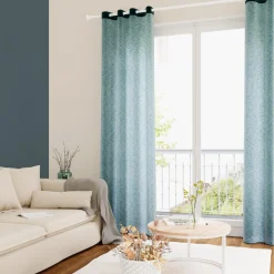 Clearance Voilage LILOU coloris bleu canard 140 x 260 cm - 4MURS Voilages, Vitrages, Stores Et Accessoires|Rideaux