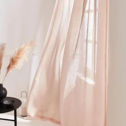 Discount Voilage Lin LINAE coloris rose nude 140 x 260 cm - 4MURS Voilages, Vitrages, Stores Et Accessoires|Rideaux
