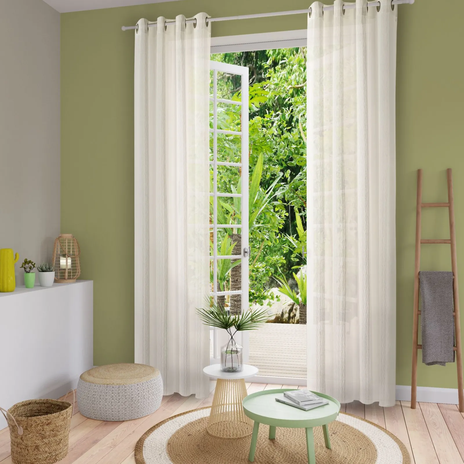 Sale Voilage LUCID coloris beige naturel 140 x 240 cm - 4MURS Voilages, Vitrages, Stores Et Accessoires|Rideaux