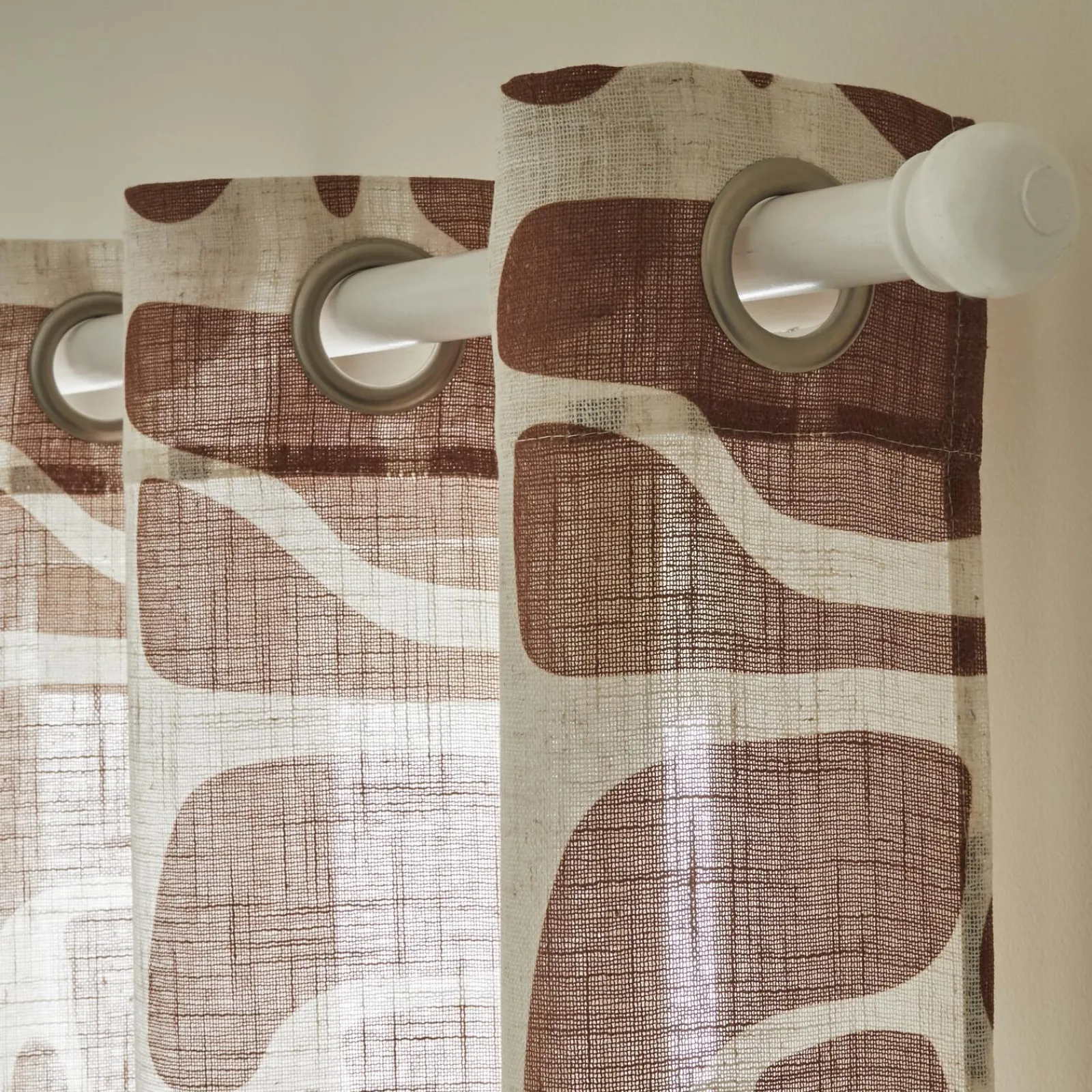 Sale Voilage NYOS coloris terre de sienne 140 x 240 cm - 4MURS Voilages, Vitrages, Stores Et Accessoires|Rideaux