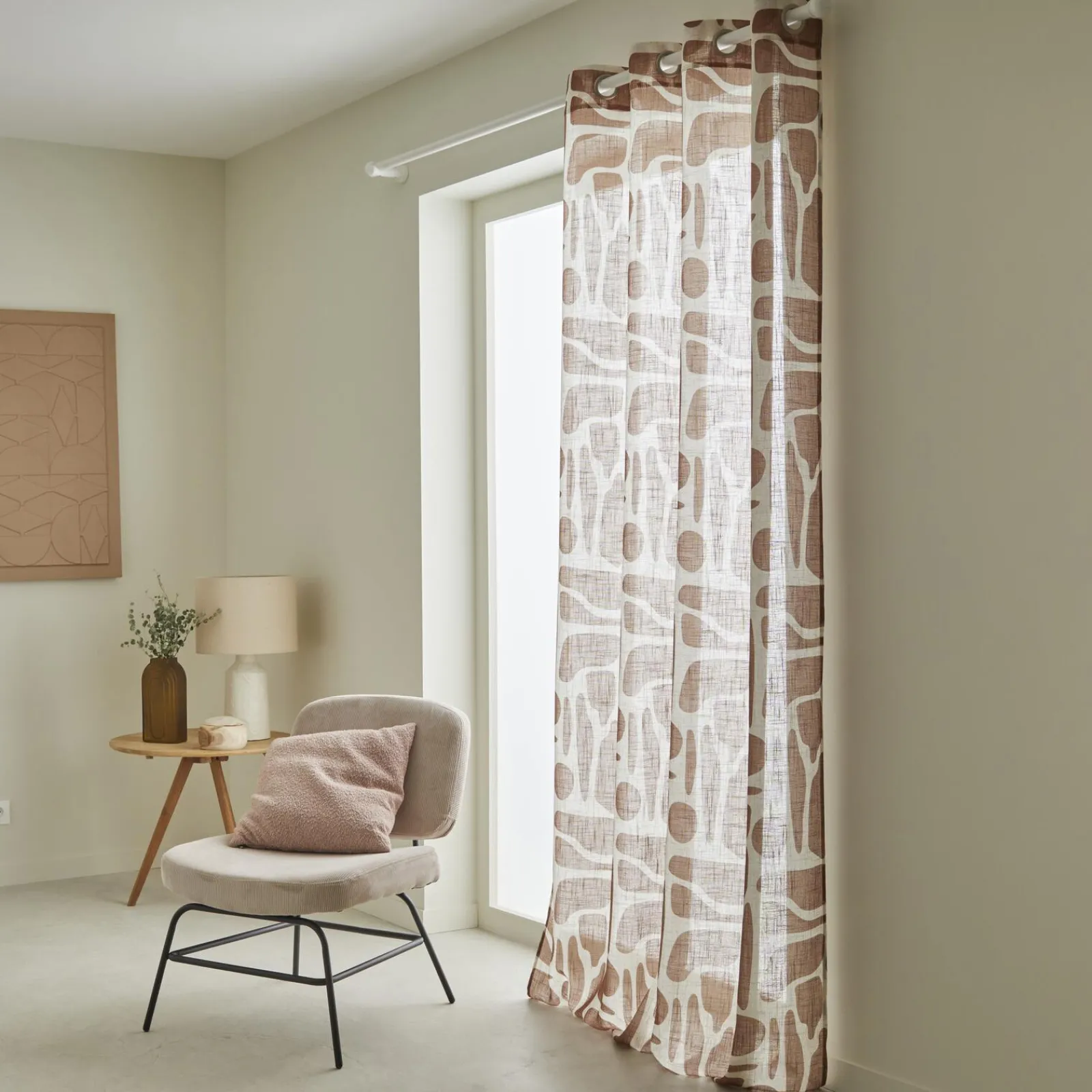 Sale Voilage NYOS coloris terre de sienne 140 x 240 cm - 4MURS Voilages, Vitrages, Stores Et Accessoires|Rideaux