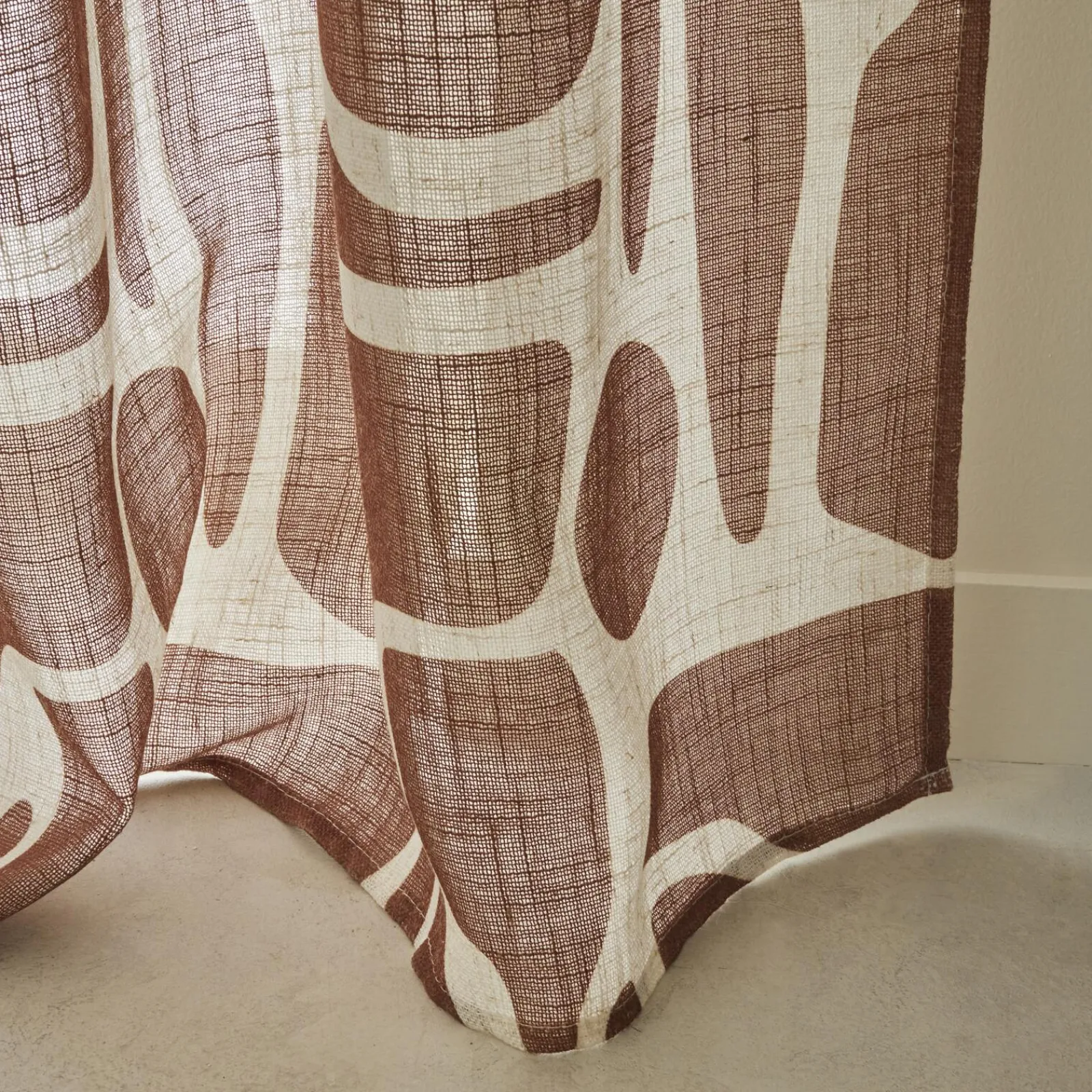 Sale Voilage NYOS coloris terre de sienne 140 x 240 cm - 4MURS Voilages, Vitrages, Stores Et Accessoires|Rideaux