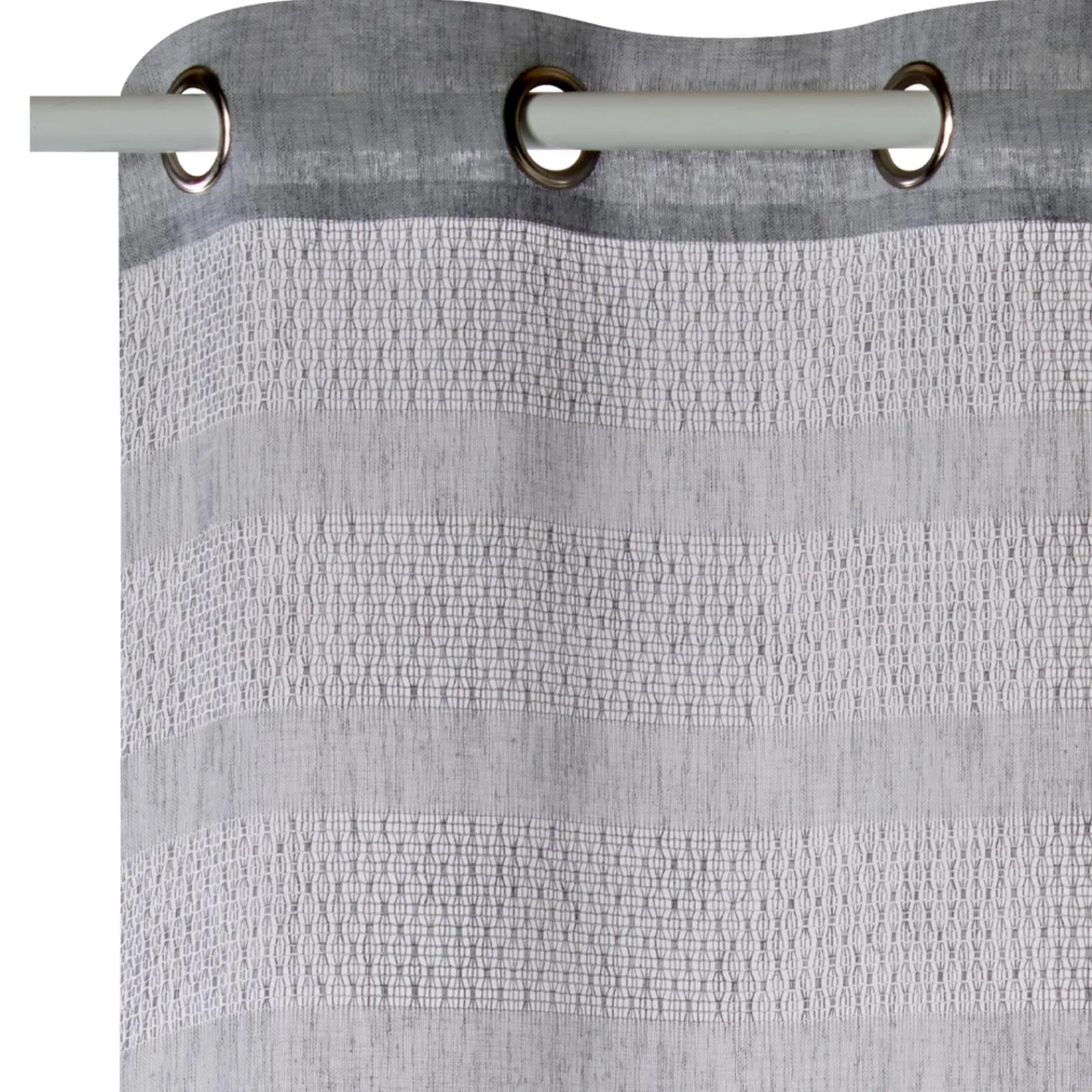 Outlet Voilage SAFI coloris gris 140 x 260 cm - 4MURS Voilages, Vitrages, Stores Et Accessoires|Rideaux