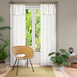 Discount Voilage SAM coloris blanc 140 x 290 cm - 4MURS Voilages, Vitrages, Stores Et Accessoires|Rideaux