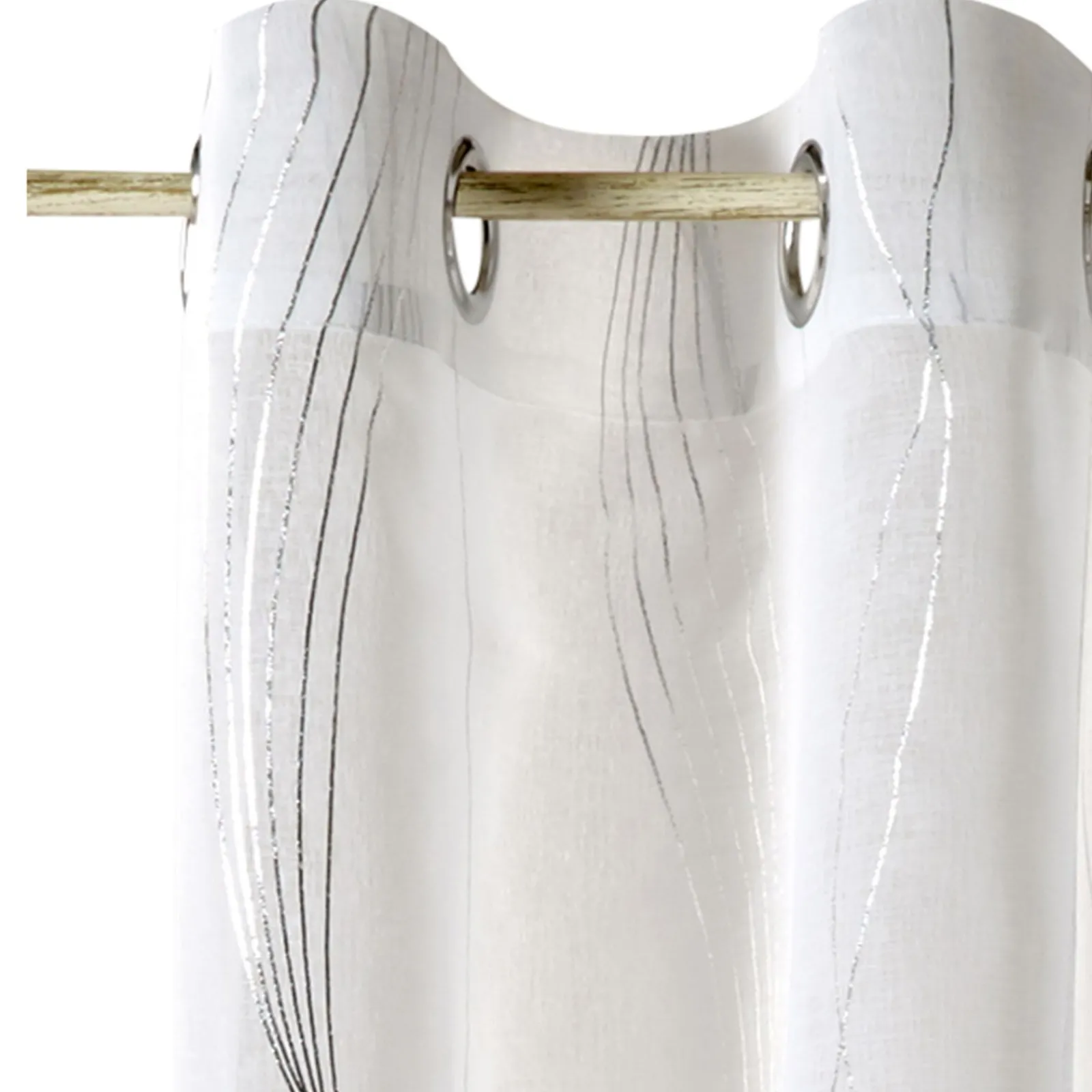 Outlet Voilage SOUND coloris blanc 140 x 260 cm - 4MURS Voilages, Vitrages, Stores Et Accessoires|Rideaux