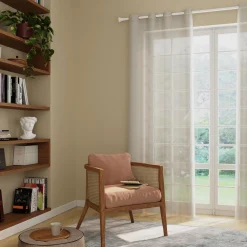 New Voilage ÉTAMINE GIVRÉE coloris écru 145 x 240 cm - 4MURS Voilages, Vitrages, Stores Et Accessoires|Rideaux