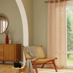 Best Voilage ÉTAMINE GIVRÉE coloris taupe 145 x 240 cm - 4MURS Voilages, Vitrages, Stores Et Accessoires|Rideaux