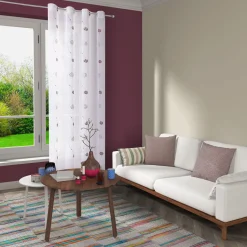 Online Voilage VENUS coloris blanc 140 x 260 cm - 4MURS Voilages, Vitrages, Stores Et Accessoires|Rideaux