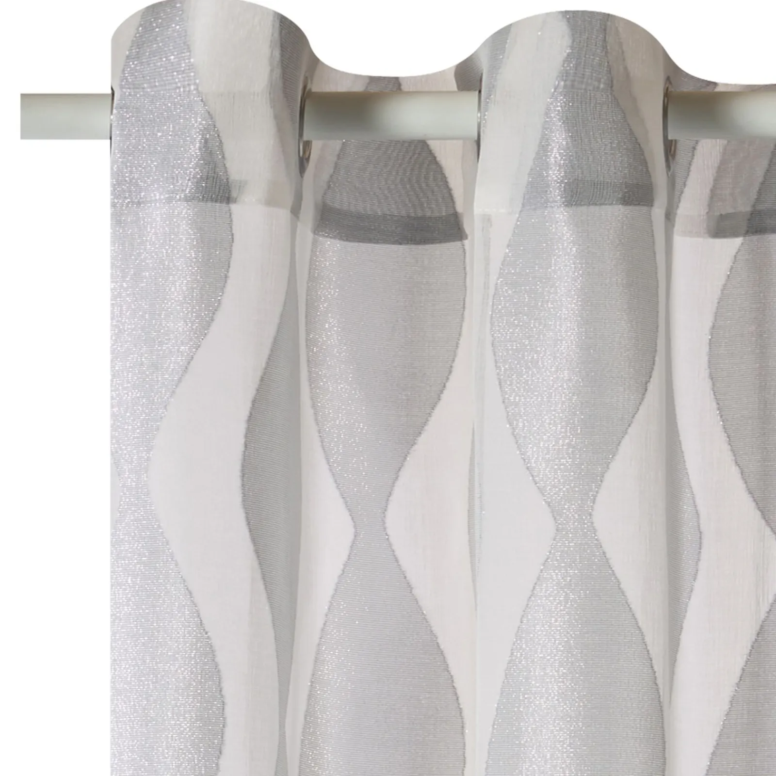 Fashion Voilage WAVY coloris gris perle 140 x 260 cm - 4MURS Voilages, Vitrages, Stores Et Accessoires|Rideaux
