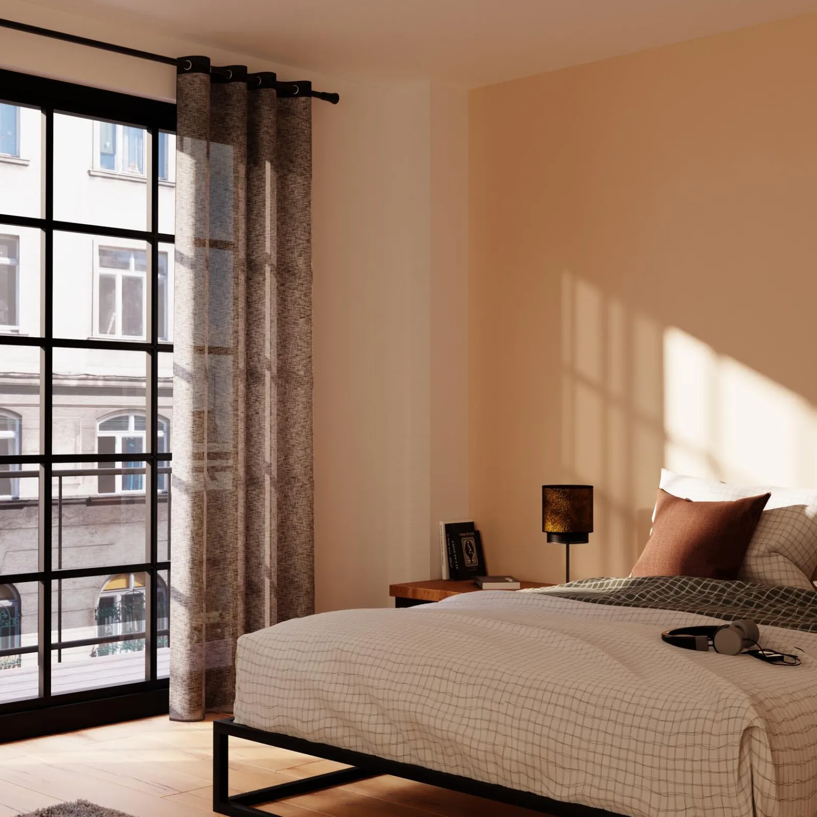 Online Voilage WIFT coloris anthracite 140 x 240 cm - 4MURS Voilages, Vitrages, Stores Et Accessoires|Rideaux