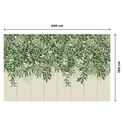 Clearance Papier peint panoramique XL WILLOW BOUGH XL 400 x 250 cm vert feuille Papiers Peints Panoramiques|Papiers Peints