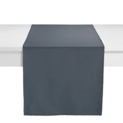 New Chemin de table DELIA coloris anthracite 45 x 170 cm - 4MURS Linge De Maison