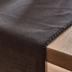 New Chemin de table DELIA coloris anthracite 45 x 170 cm - 4MURS Linge De Maison