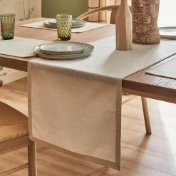 Hot Chemin de table DELIA coloris ivoire 45 x 170 cm - 4MURS Linge De Maison